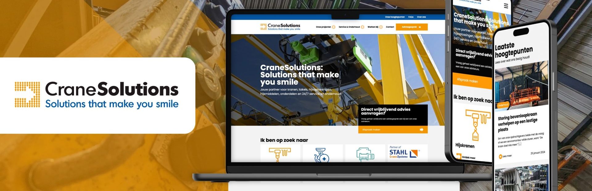 Product-driven website gelanceerd voor CraneSolutions